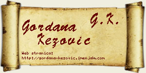 Gordana Kezović vizit kartica